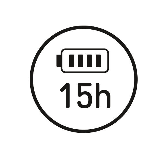 15 hour battery life icon