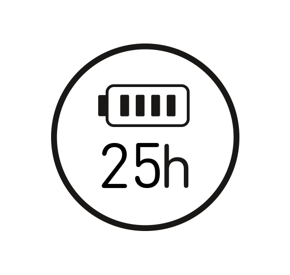 25 hour battery life icon