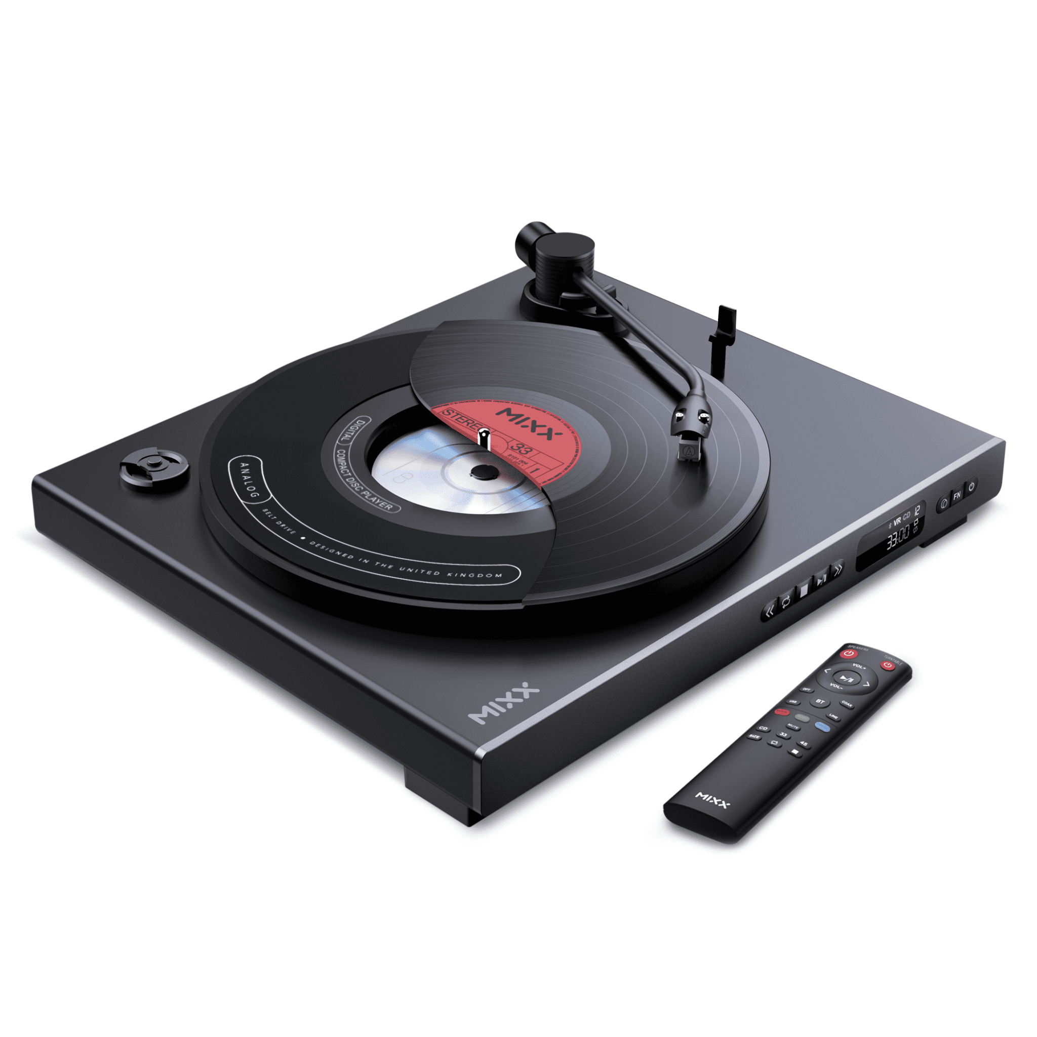Analog Plus 2 In 1 Vinyl Record and CD Player - Mixx Audio