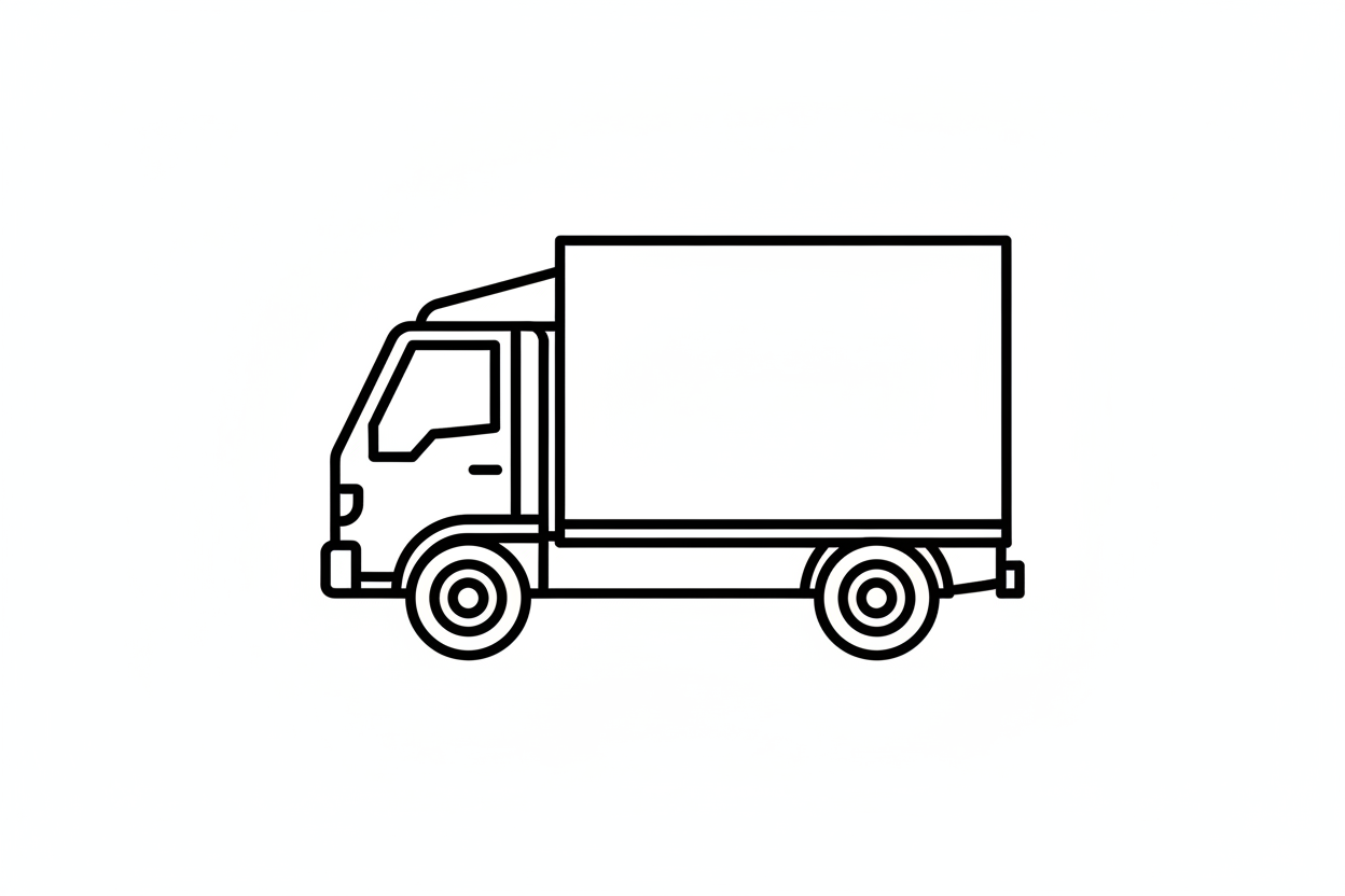 outline of delivery truck