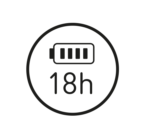 18 hour battery life icon