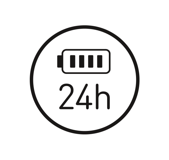 24 hour battery life icon