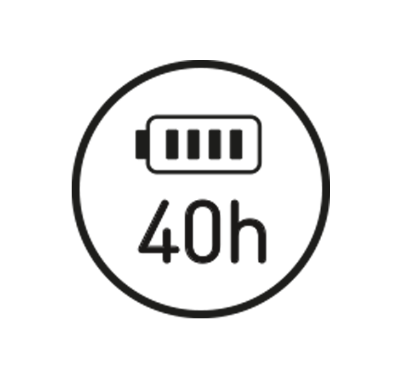 40 hour battery life icon