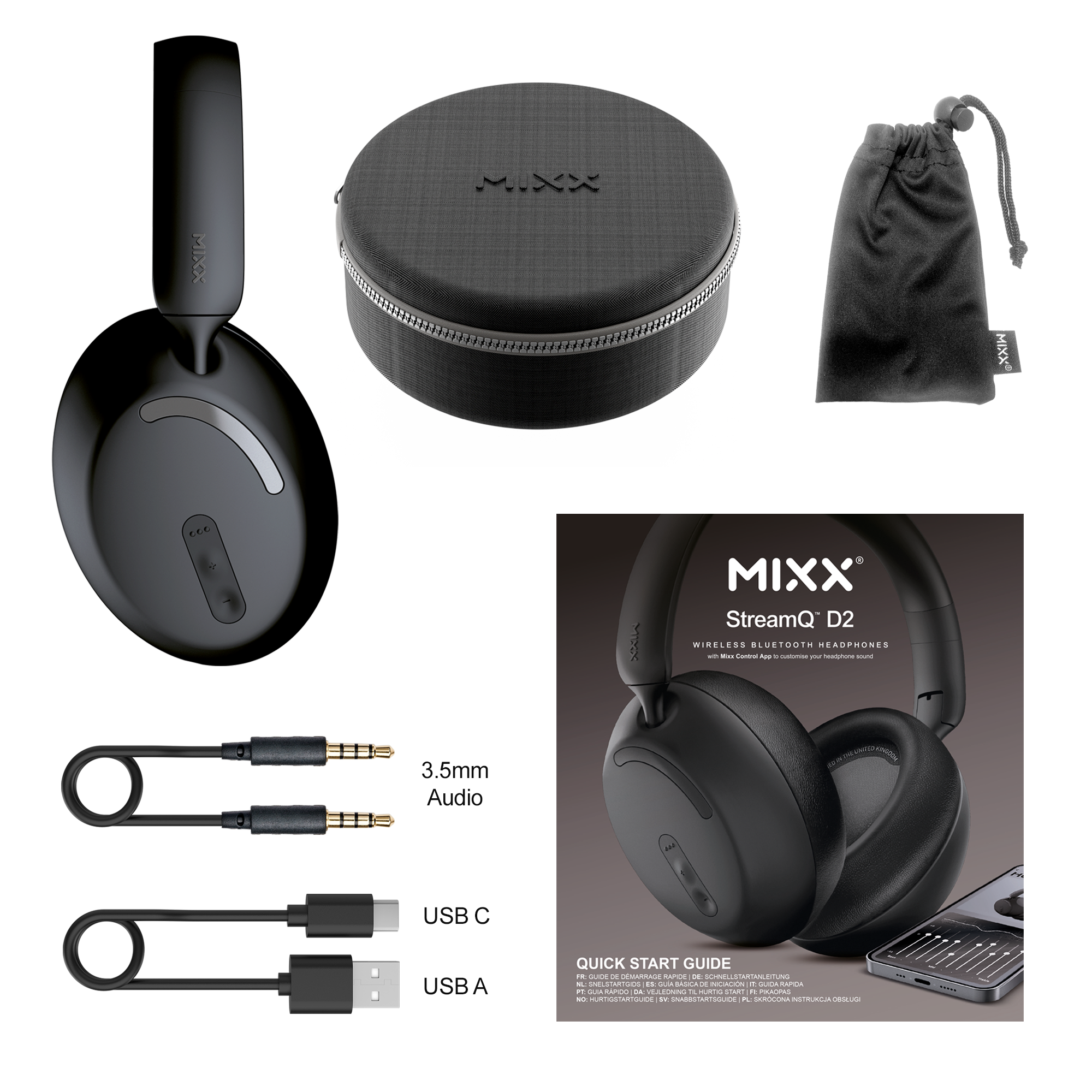 Mixx StreamQ D2 Wireless Headphones