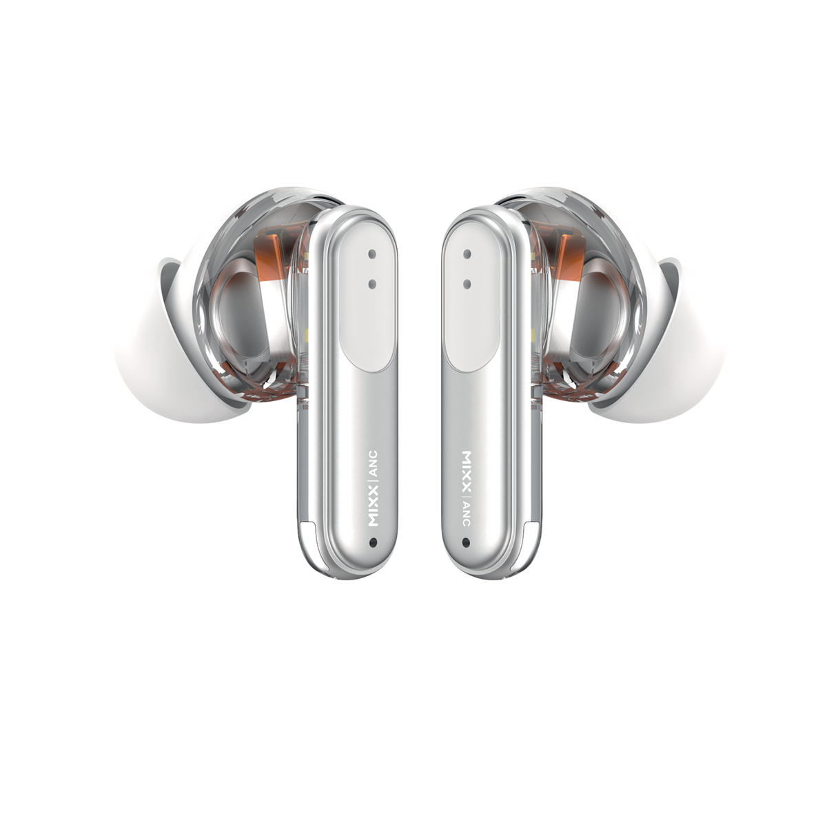 Mixx StreamBuds Switch Clear ANC Noise Cancelling Wireless Earbuds