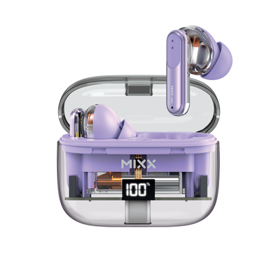Mixx StreamBuds Switch Clear ANC Noise Cancelling Wireless Earbuds