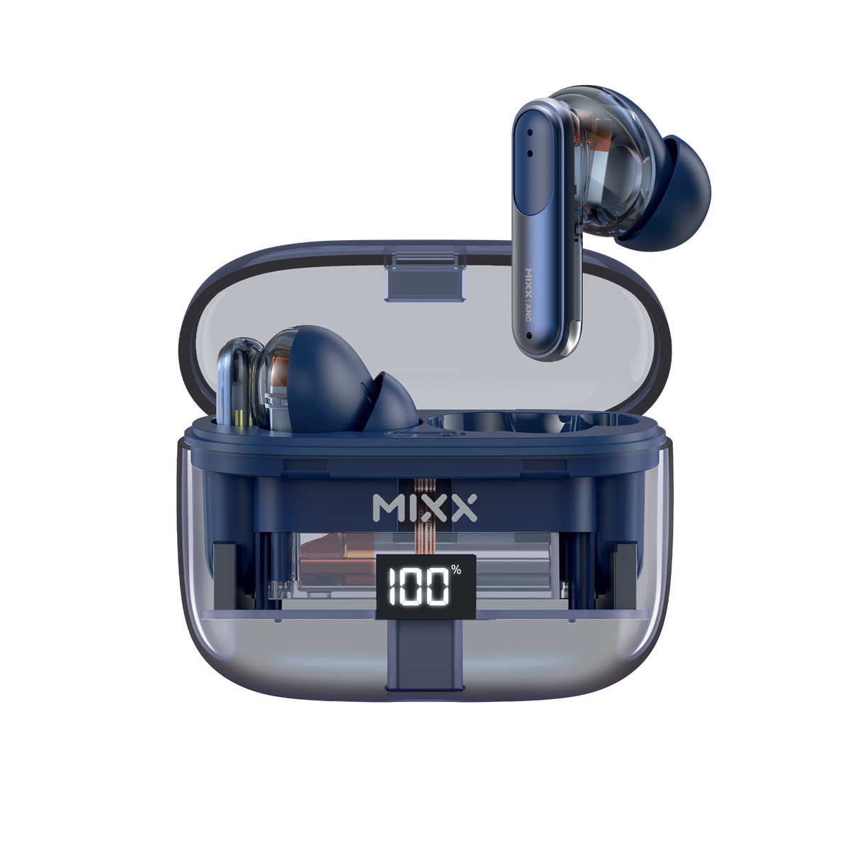 Mixx StreamBuds Switch Clear ANC Noise Cancelling Wireless Earbuds
