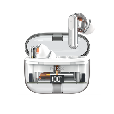 Mixx StreamBuds Switch Clear ANC Noise Cancelling Wireless Earbuds
