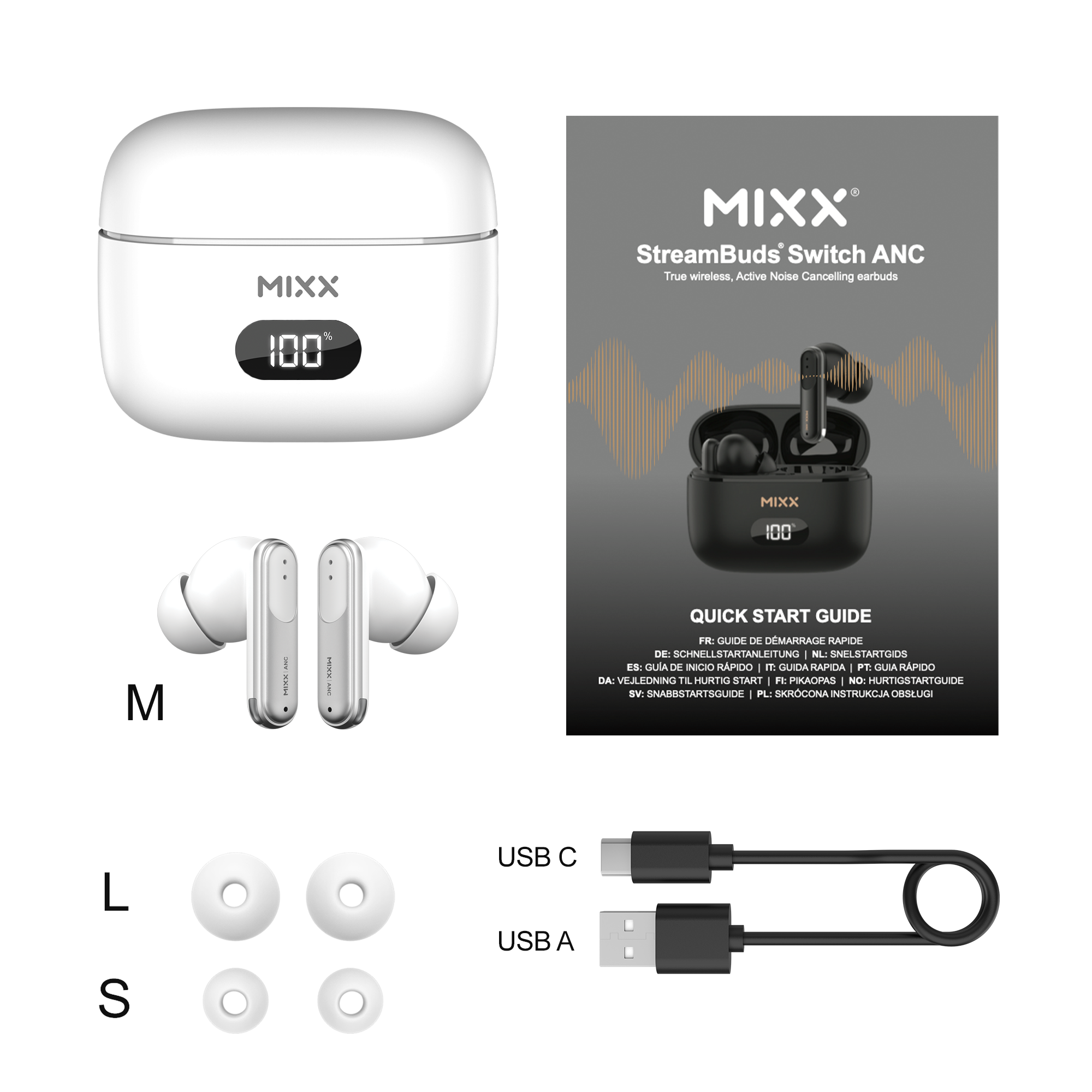 Mixx StreamBuds Switch ANC True Wireless Earbuds