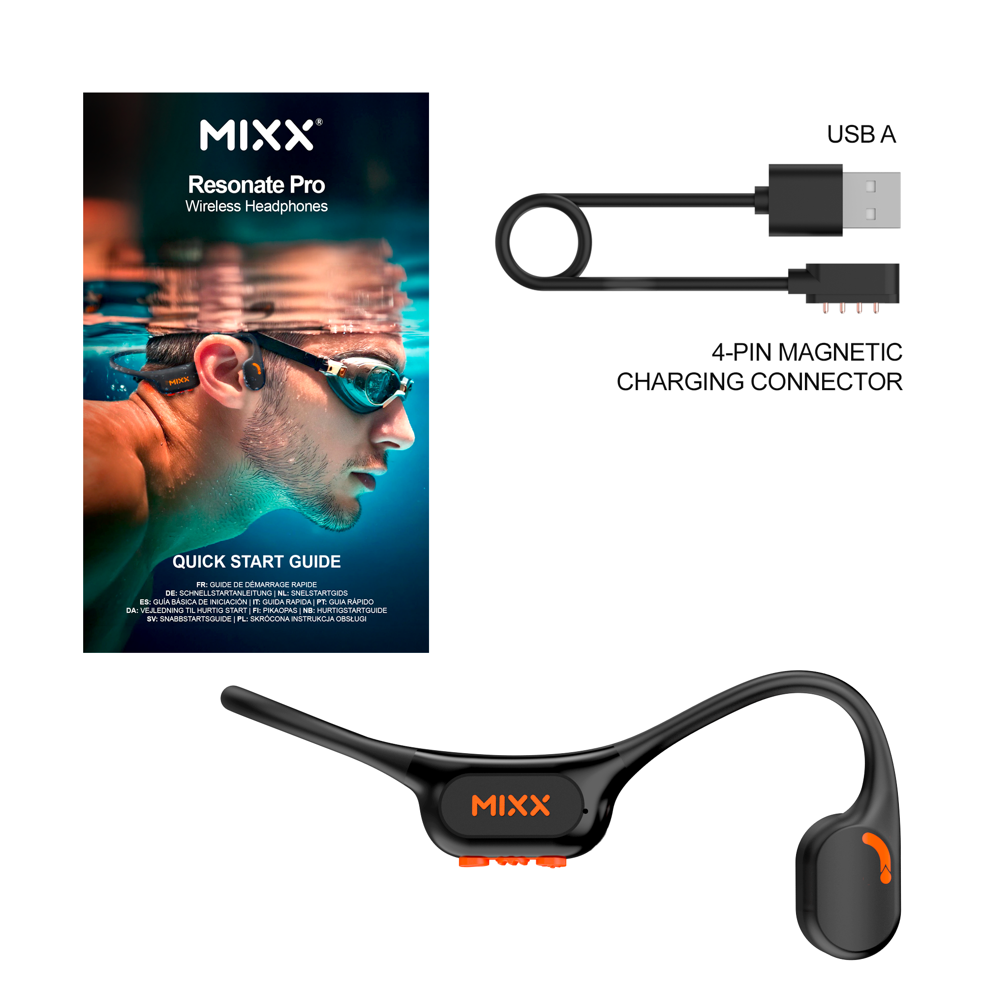 Mixx Resonate Pro Waterproof Bone Conduction Headphones