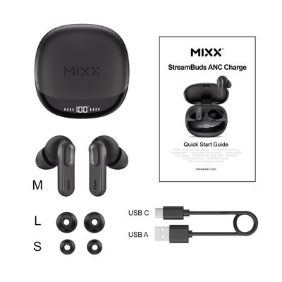 Mixx StreamBuds ANC Charge Noise Cancelling Earbuds - Mixx Audio