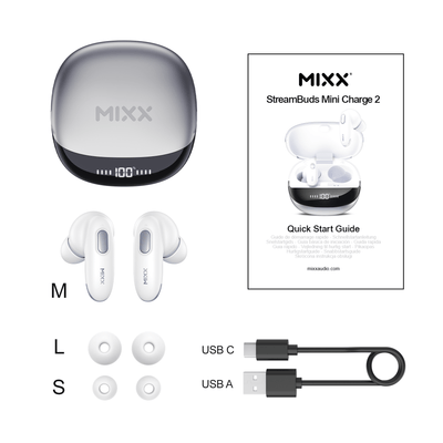 Mixx StreamBuds Mini Charge 2 True Wireless Earbuds - Mixx Audio