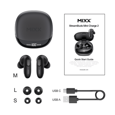 Mixx StreamBuds Mini Charge 2 True Wireless Earbuds - Mixx Audio