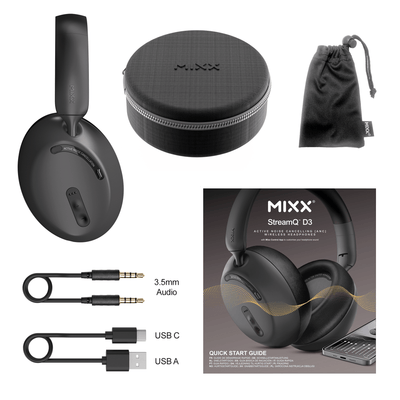 Mixx StreamQ D3 ANC Noise Cancelling Headphones - Mixx Audio