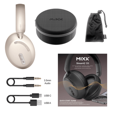 Mixx StreamQ D3 ANC Noise Cancelling Headphones - Mixx Audio